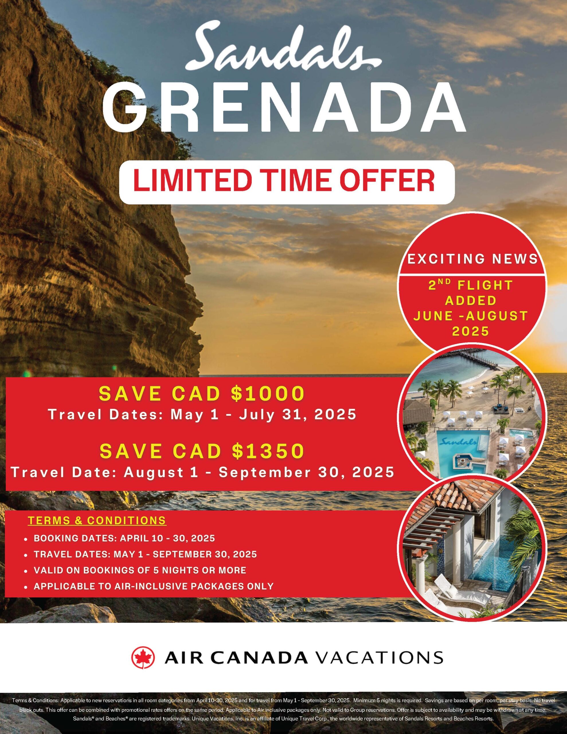 Air Canada Vacations Promotional Offer